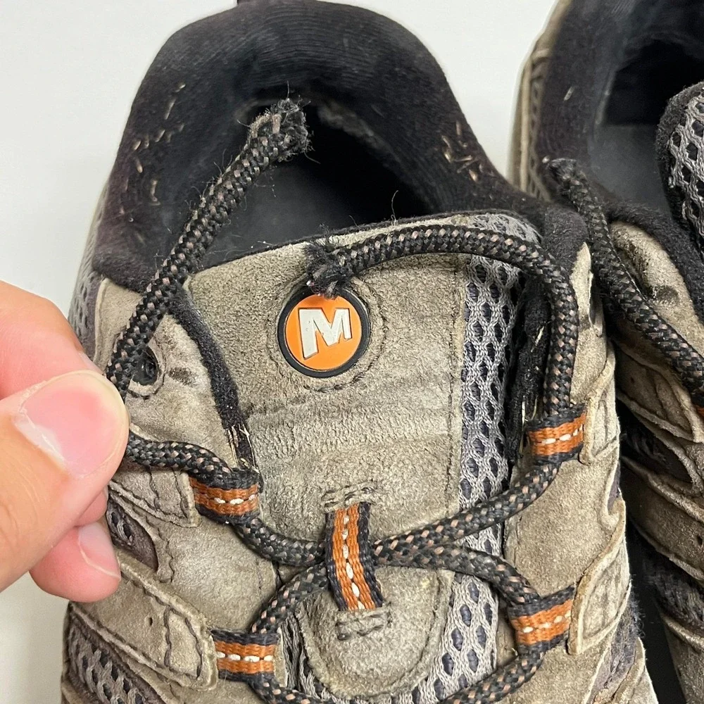 Merrell Moab 2 Waterproof Hiking Shoes Mens 10.5 Brown Grey Vibram J06029